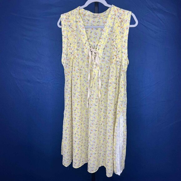 NWOT POL Yellow Floral Tunic or Swim Coverup, Size Small - Picture 1 of 5